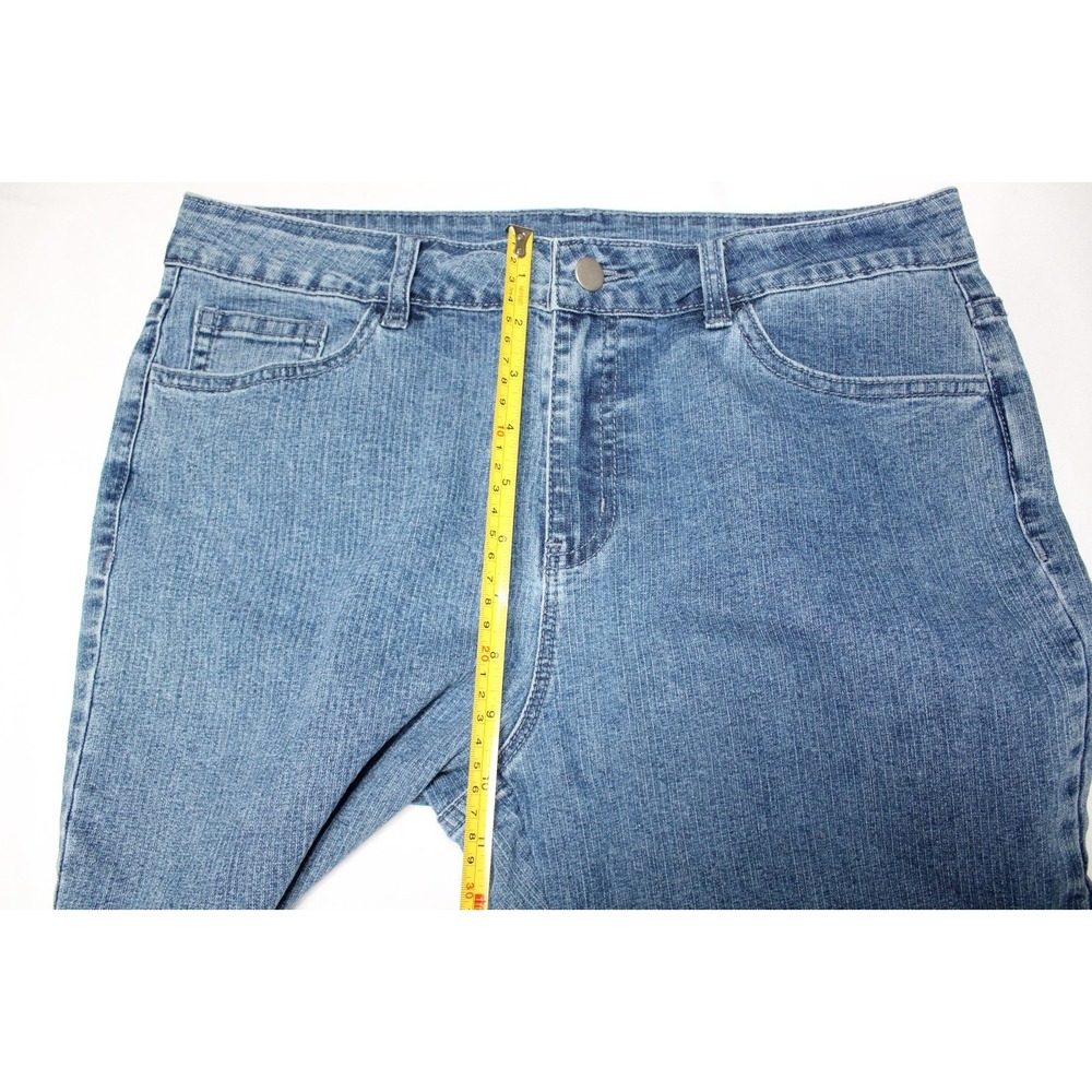 Soft Surroundings Nevaeh Floral Beaded Fairy Cropped Denim Jeans Pants Women 10P - Picture 11 of 15